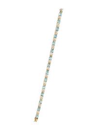 AQUAMARINE AND DIAMOND BRACELET