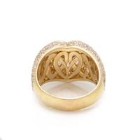 FANCY INTENSE YELLOW DIAMOND AND DIAMOND RING