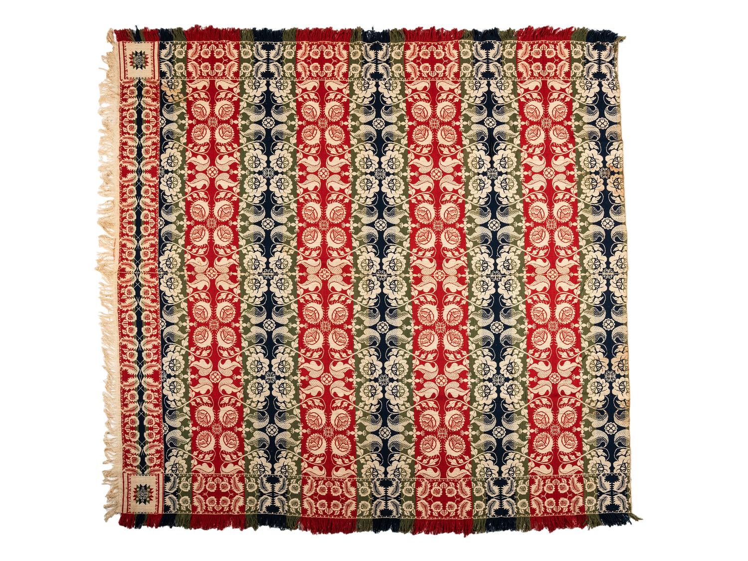 Three Jacquard Coverlets