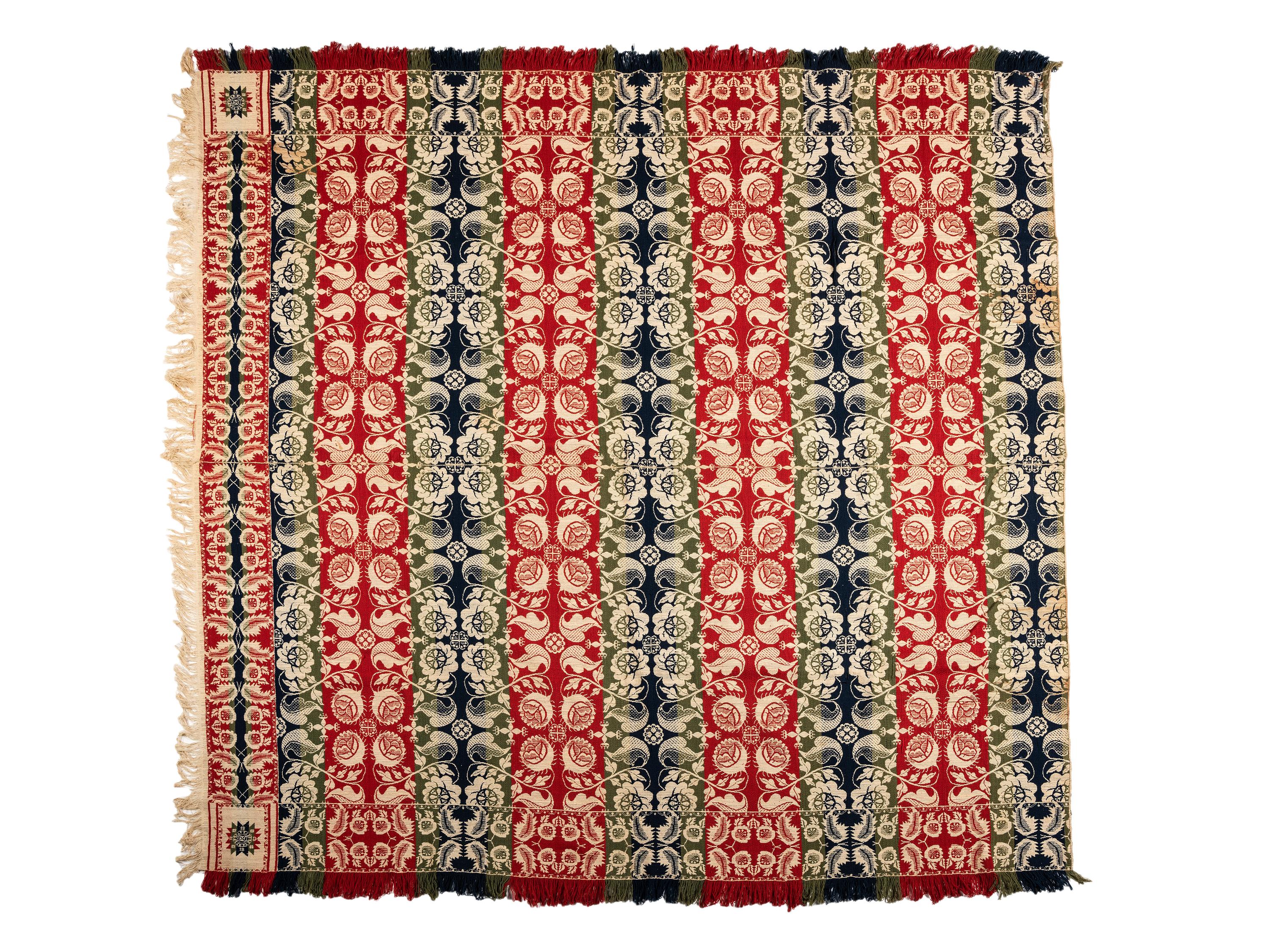 Three Jacquard Coverlets
