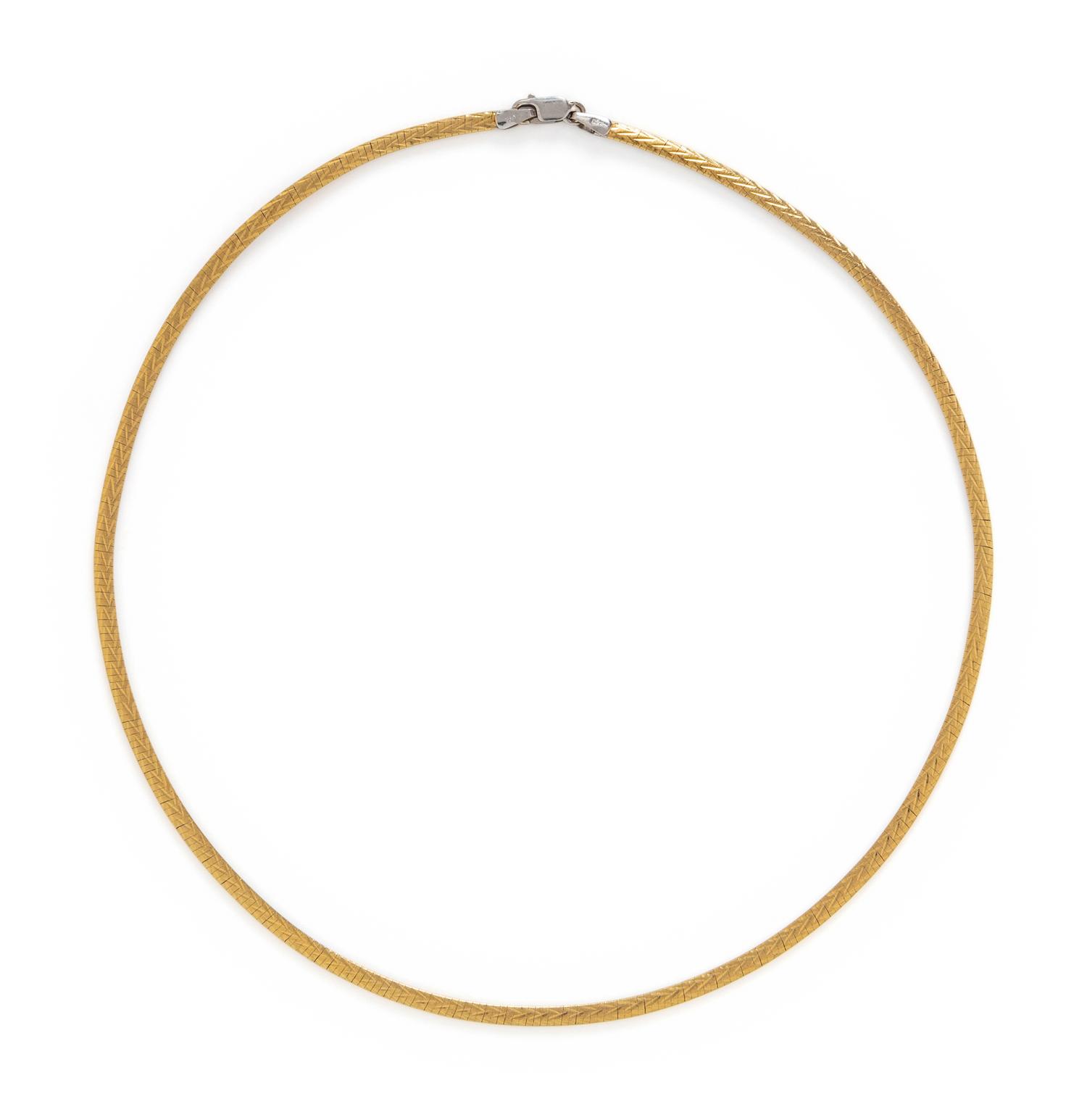 REVERSIBLE BICOLOR GOLD NECKLACE