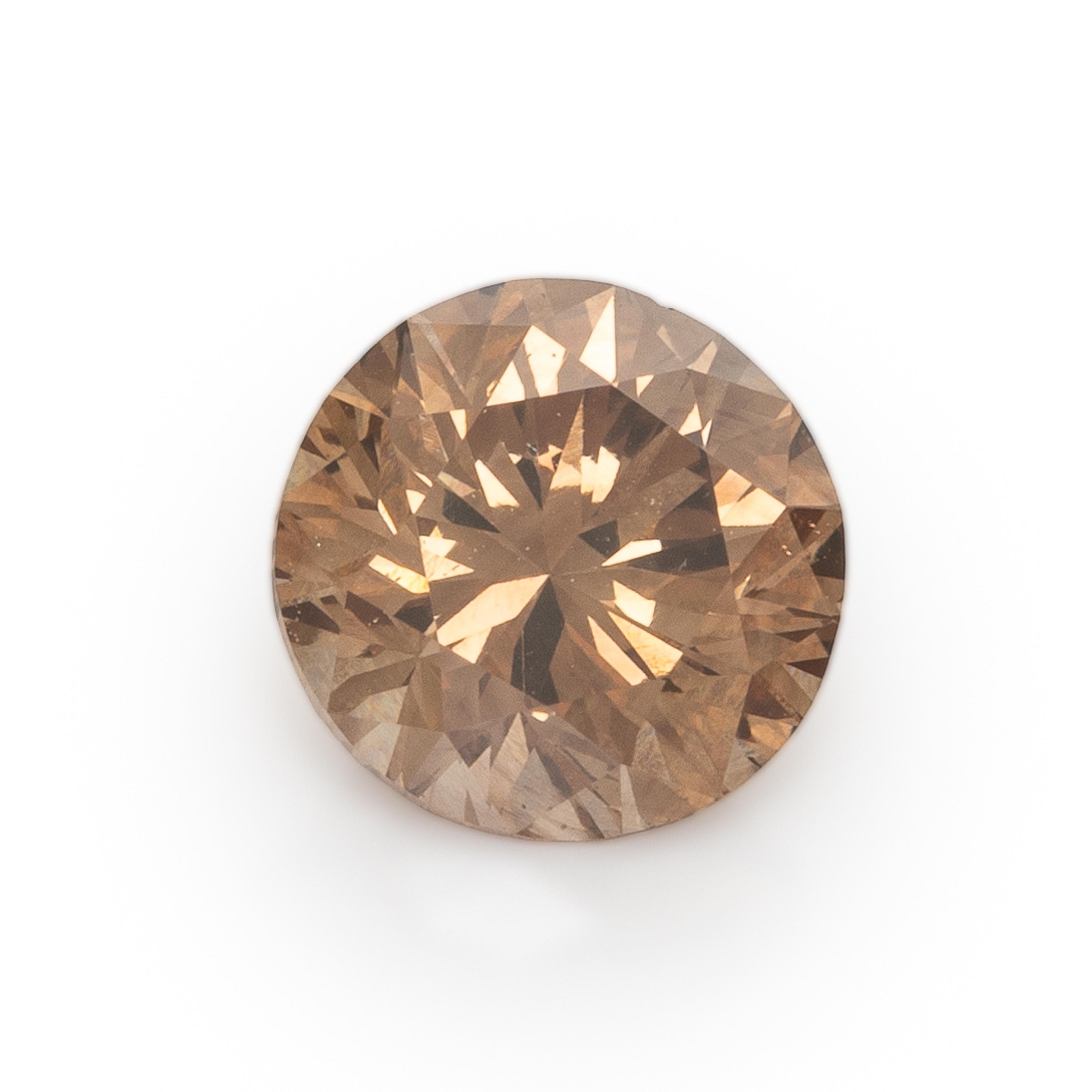 Pair of Fancy Dark Orange-Brown Diamonds