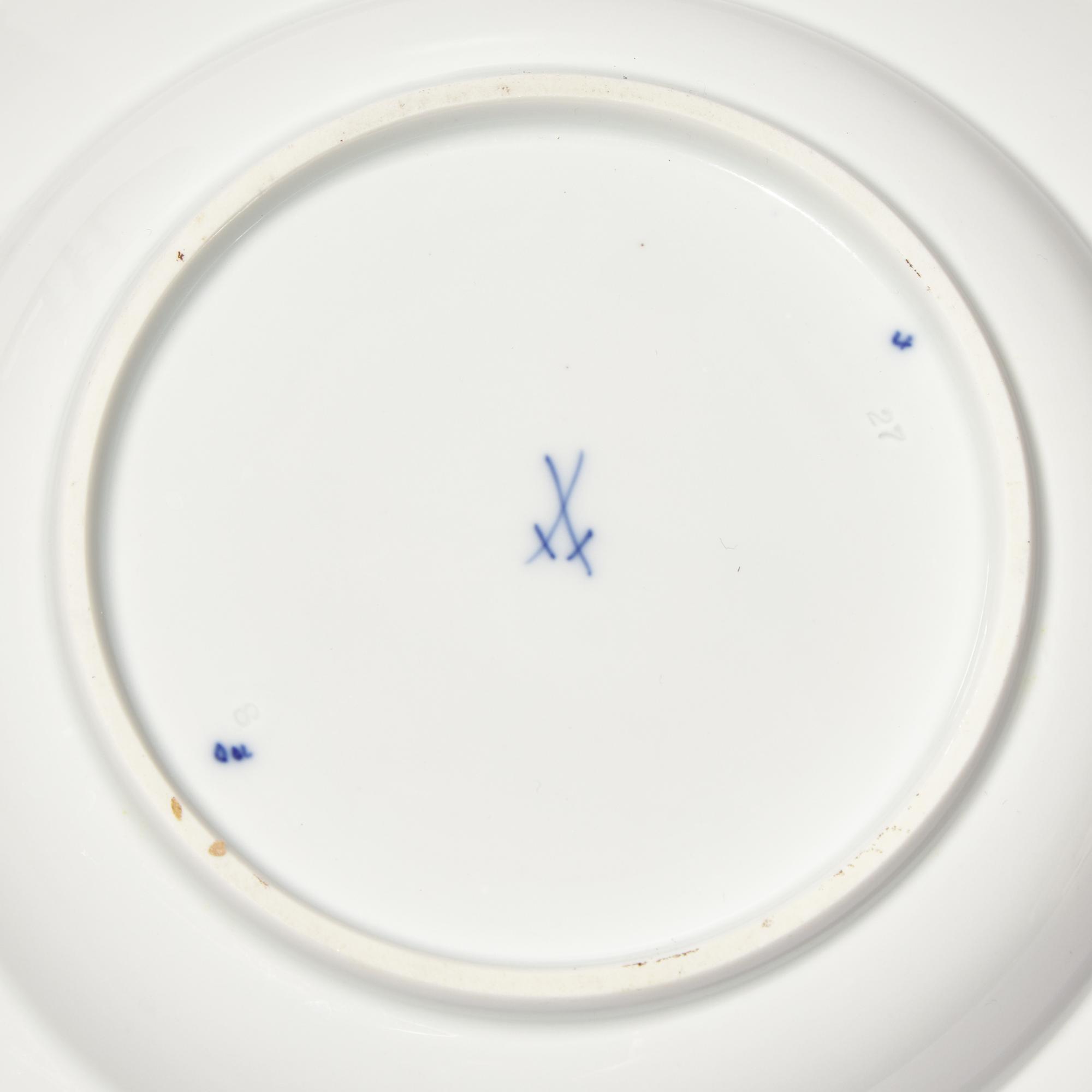 An Assembled Meissen Blue Onion Porcelain Luncheon Service
