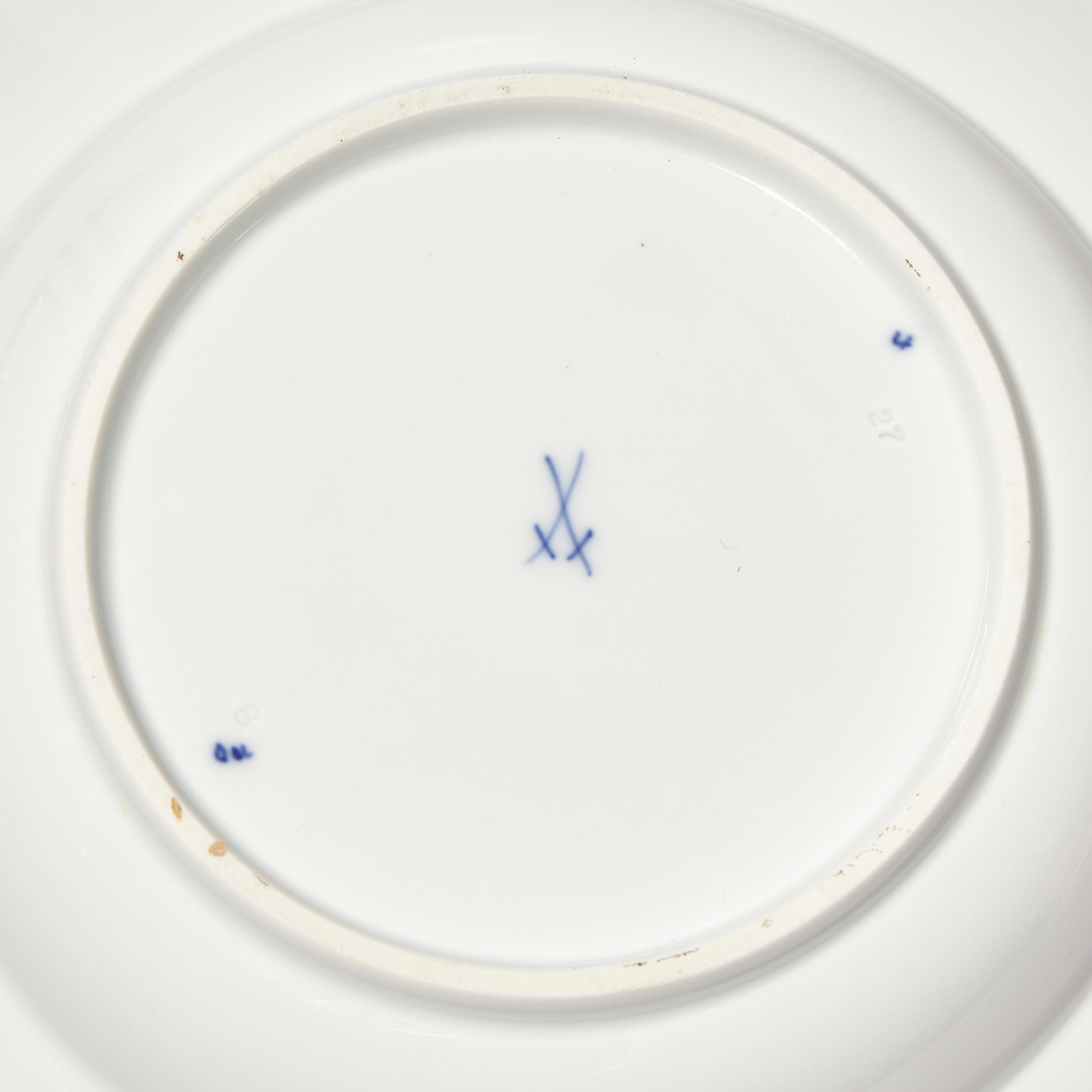 An Assembled Meissen Blue Onion Porcelain Luncheon Service