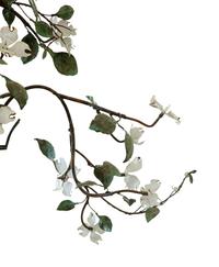A Painted Tole Foliate Pendant Light