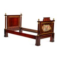 A Russian or Baltic Neoclassical Gilt Bronze Mounted Mahogany Bed