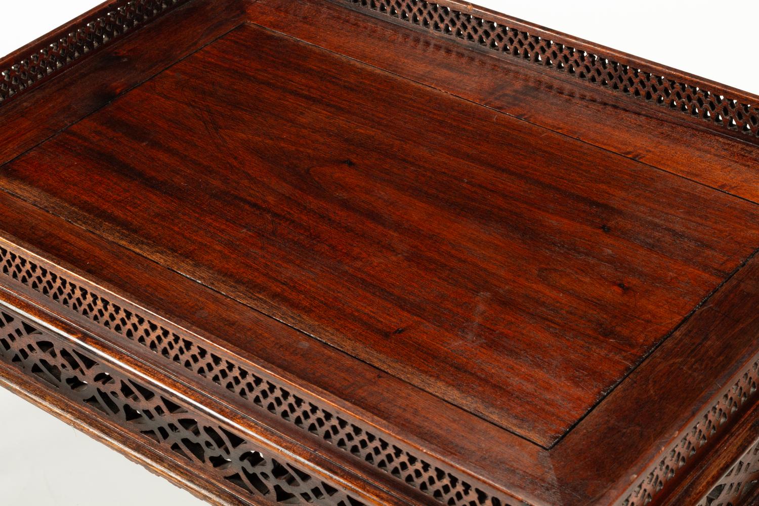 A Pair of George III Style Mahogany Tea Tables