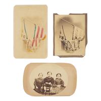 [Civil War] 3 CDVs with Civil War interest, including views of the 82nd Pennsylvania National Colors and "Children of the Battle Field"
