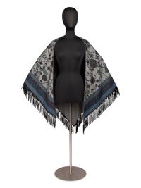 Loro Piana Lambskin Leather Trimmed Cashmere Shawl