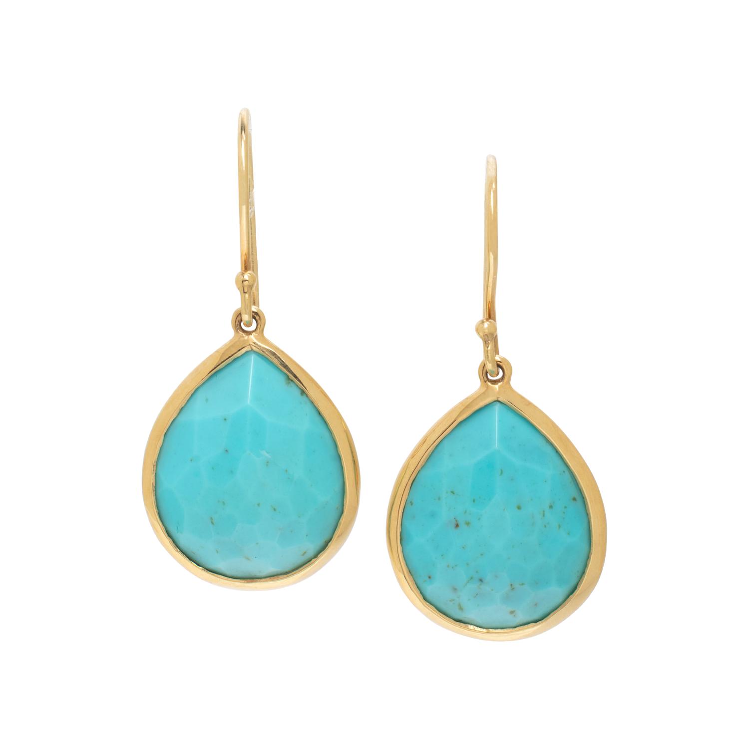 IPPOLITA, YELLOW GOLD AND TURQUOISE EARRINGS
