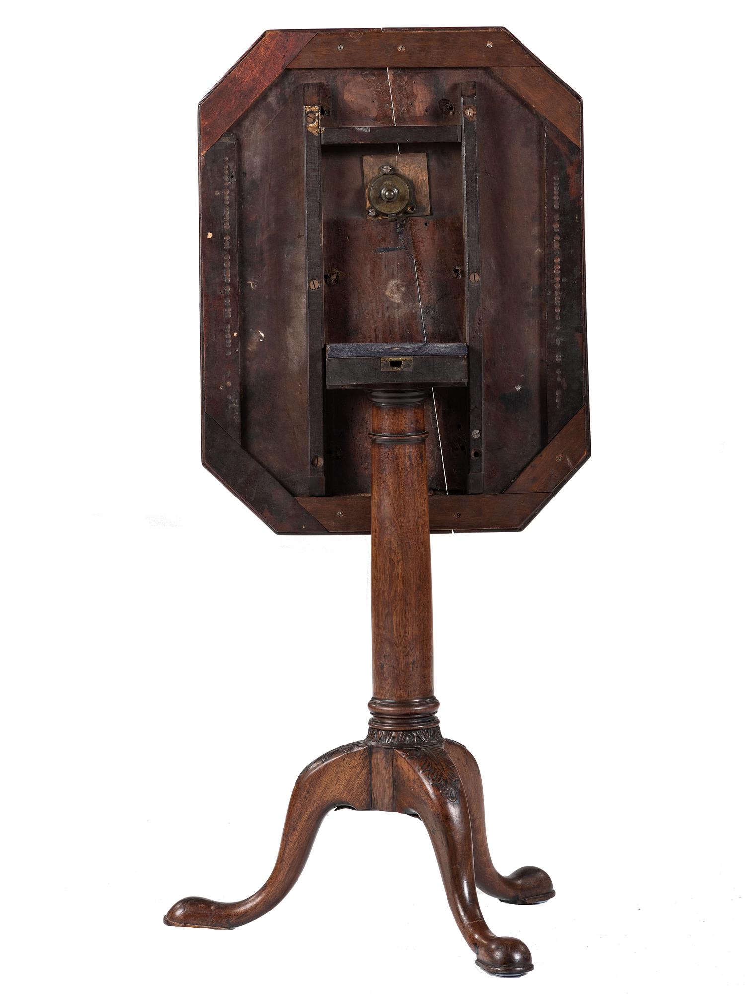 A Mahogany Tilt Top Candle Stand