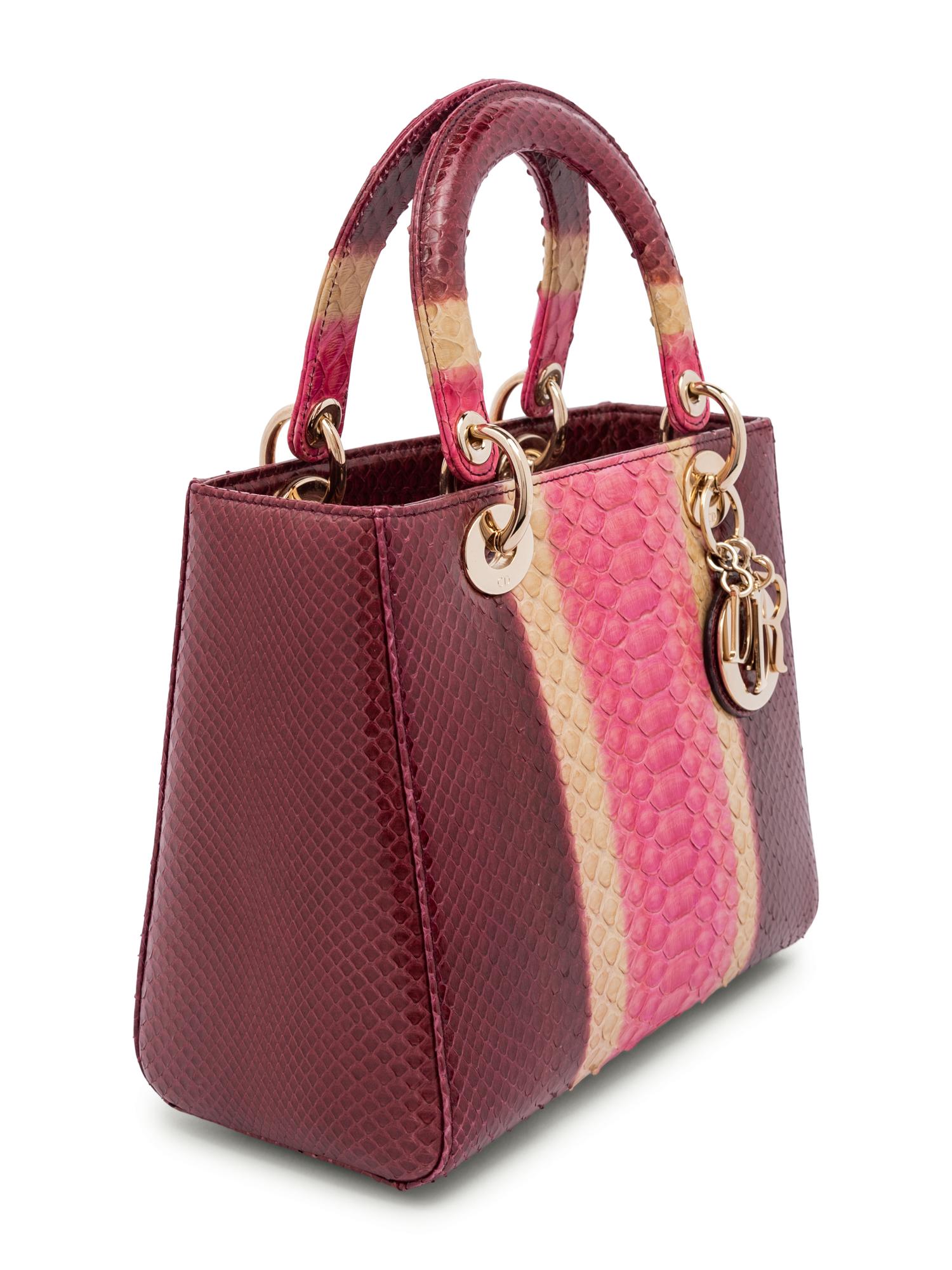 Christian Dior Multicolored Python Small Lady Dior Bag, 2012