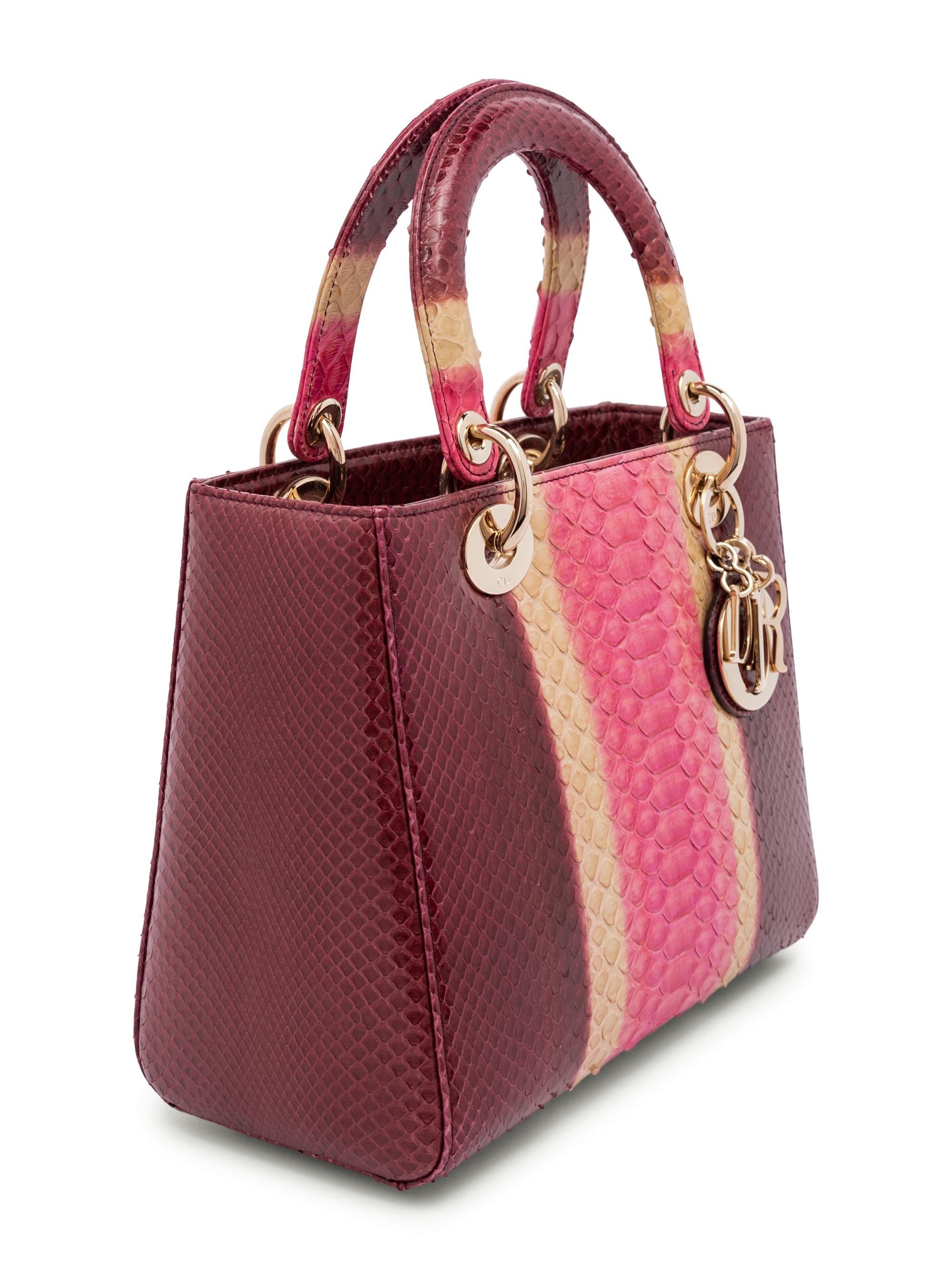 Christian Dior Multicolored Python Small Lady Dior Bag, 2012