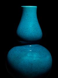 Two Chinese Monochrome Glazed Double Gourd-Form Vases