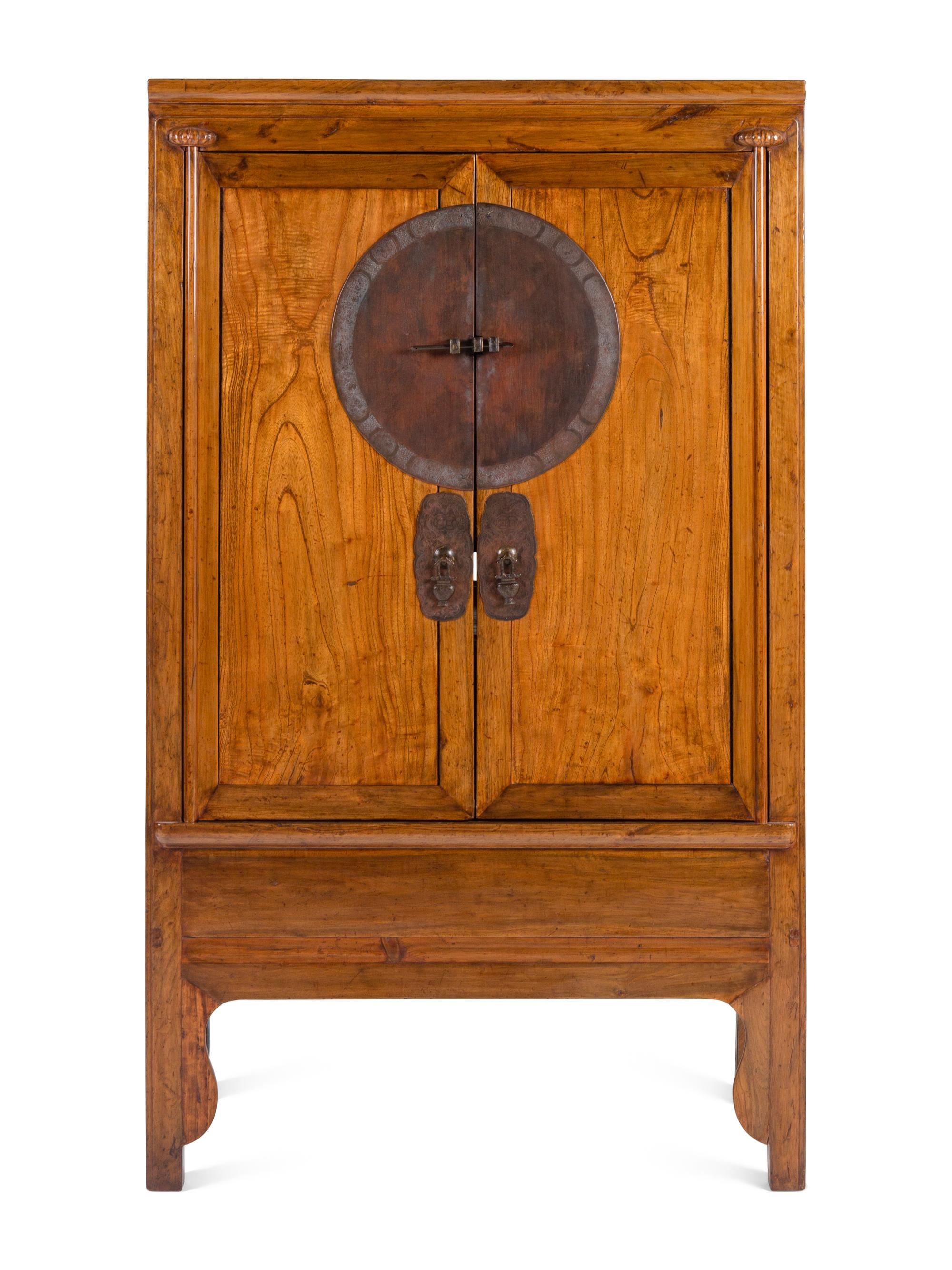A Chinese Elmwood Cabinet