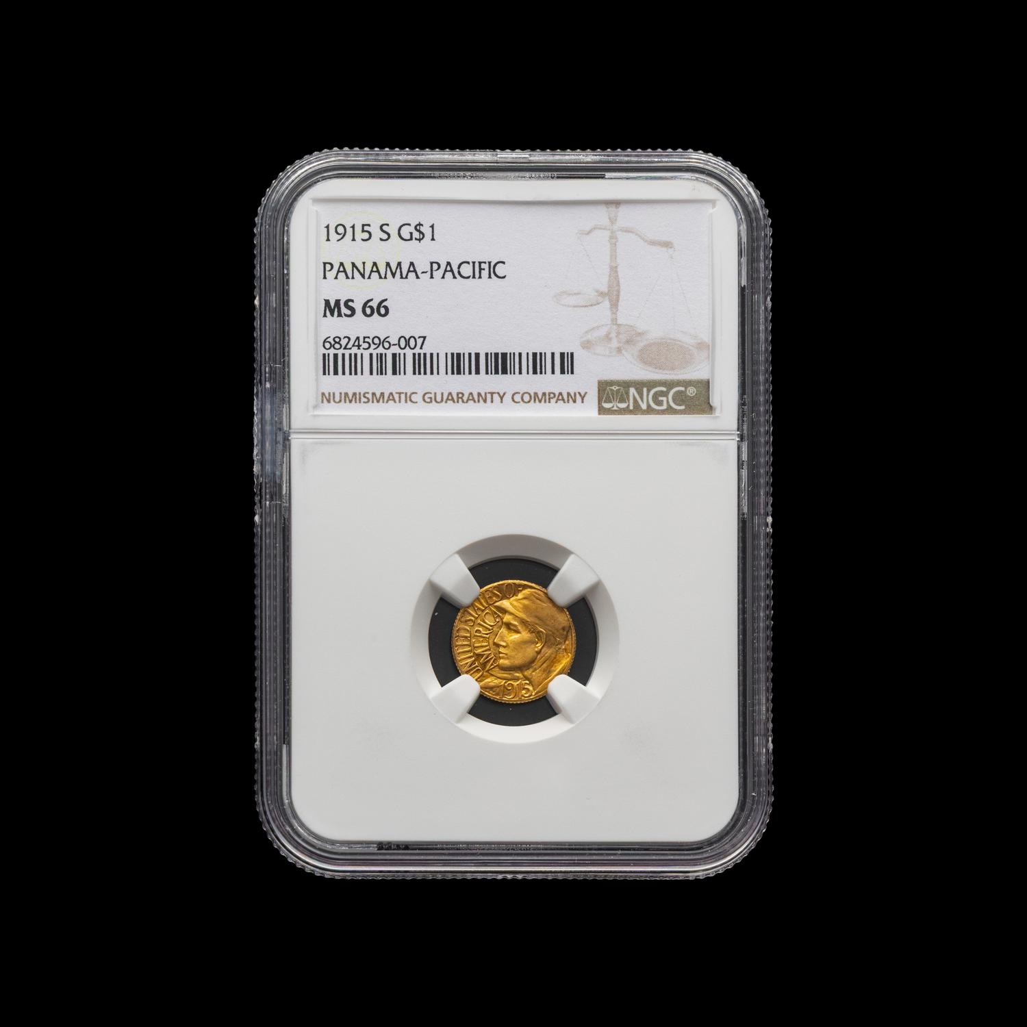 A 1915-S Panama Pacific Exposition $1 Gold Coin [NGC MS66]