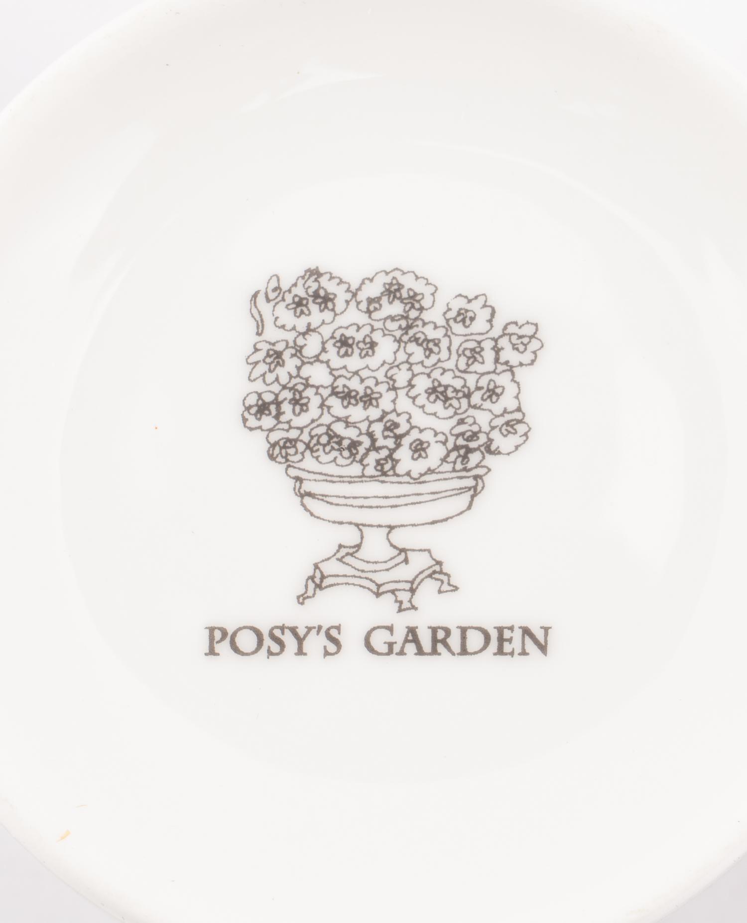 Two Sets of Custom “Posy’s Garden” Porcelain Mugs