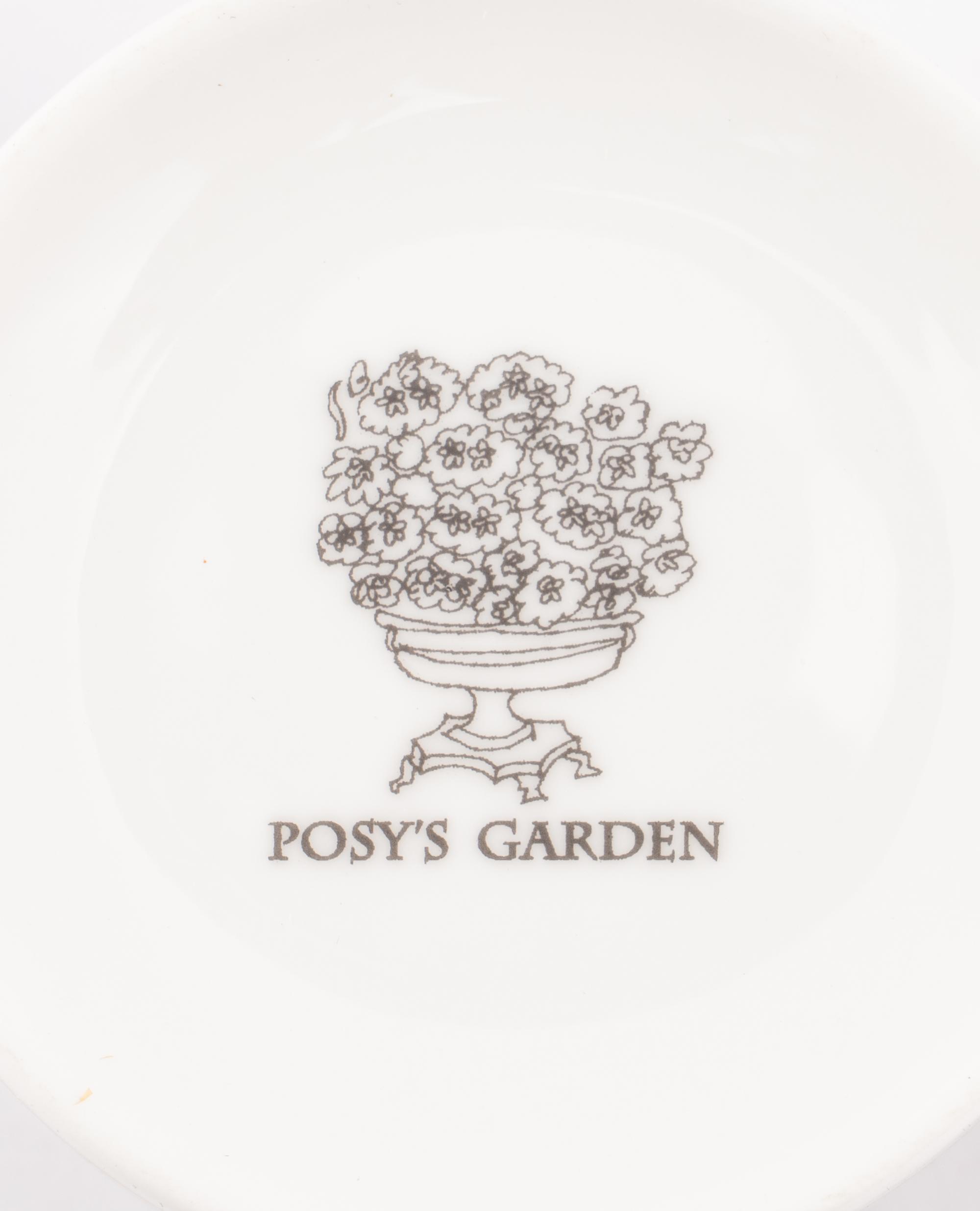 Two Sets of Custom “Posy’s Garden” Porcelain Mugs