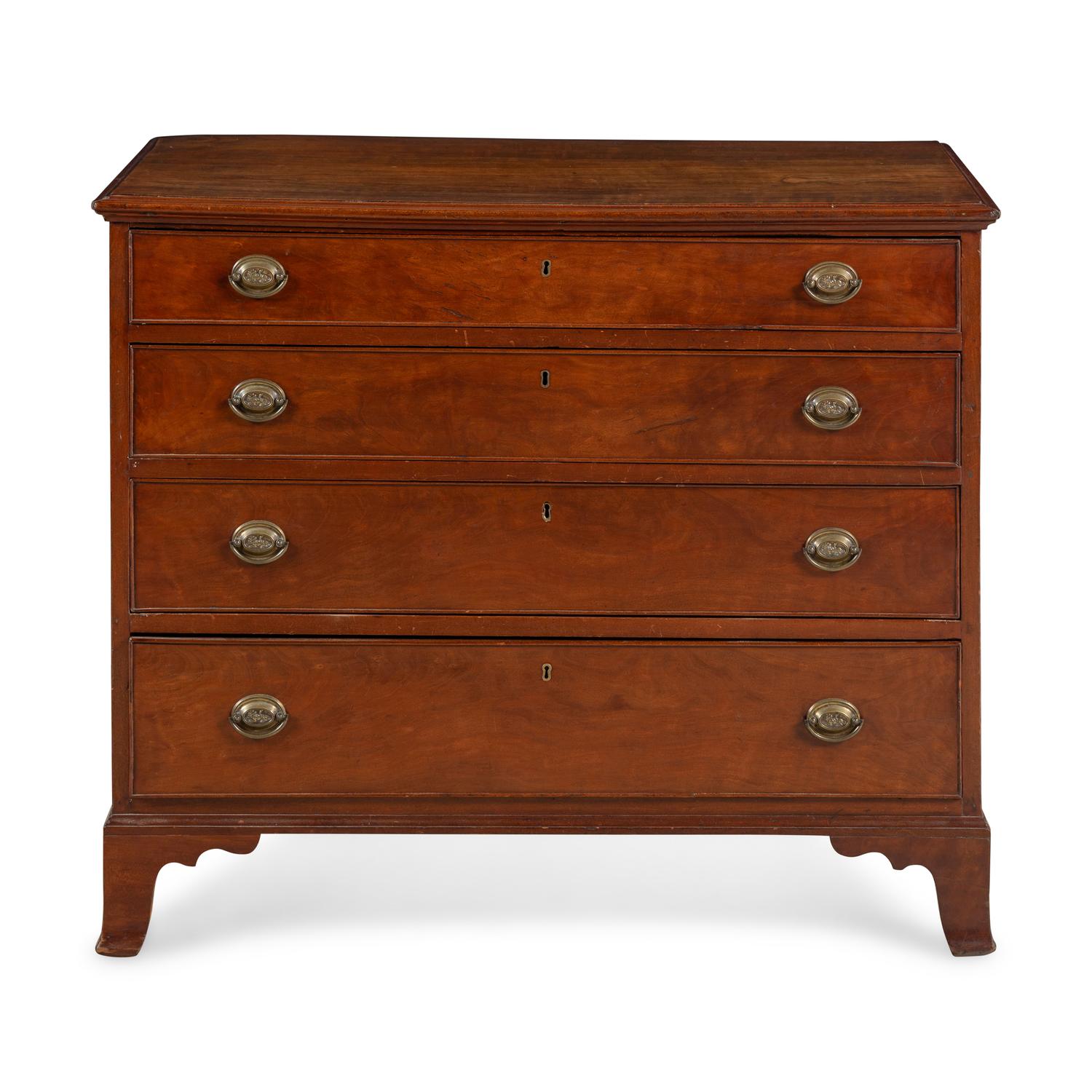 A Federal Cherrywood and Walnut Chest of Drawers
