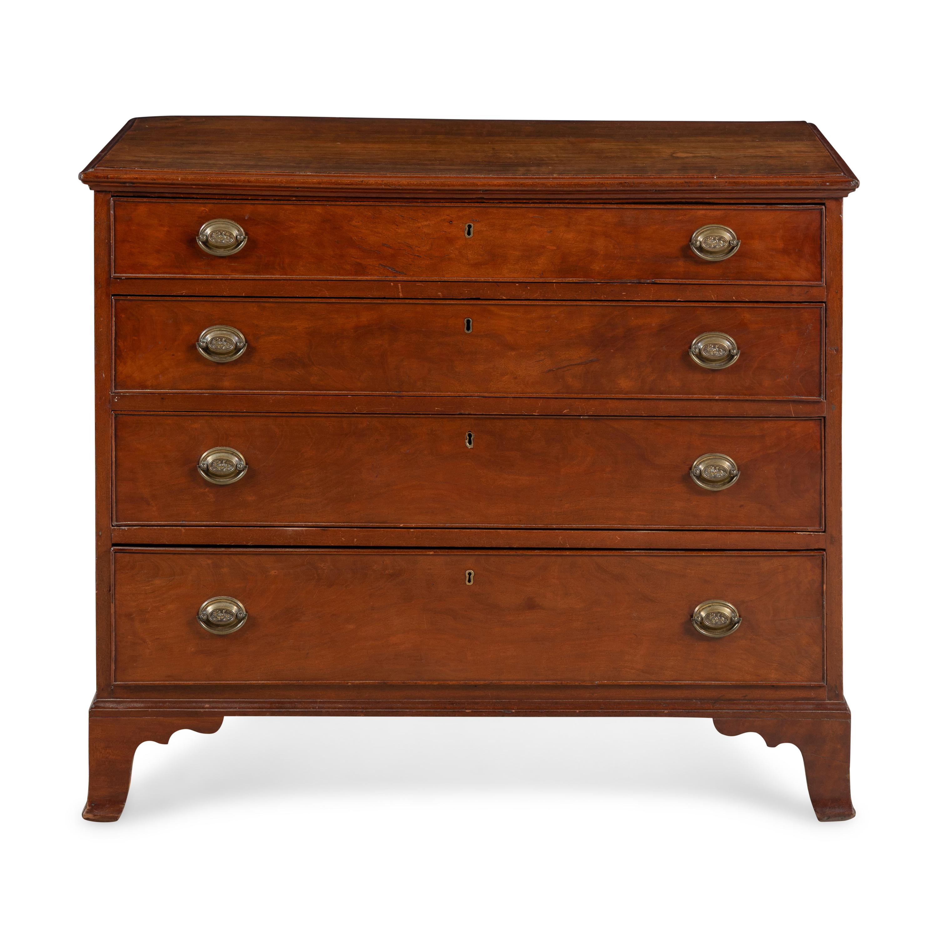 A Federal Cherrywood and Walnut Chest of Drawers