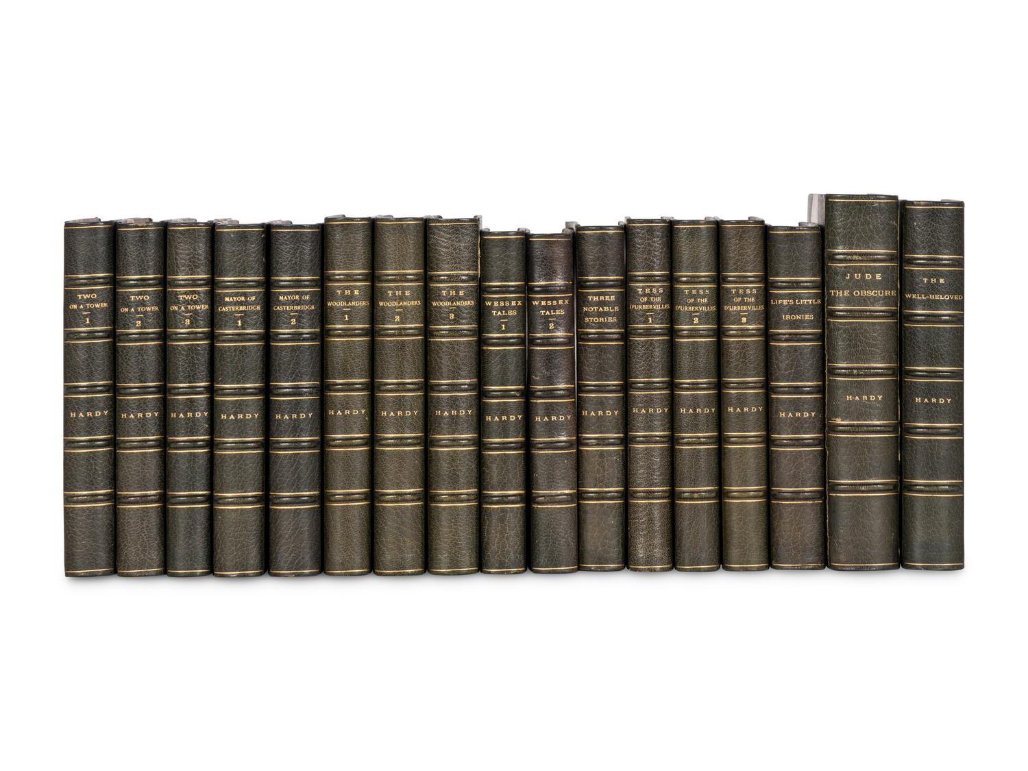 [BINDINGS]. HARDY, Thomas (1840-1928). A group of uniformly bound first editions.