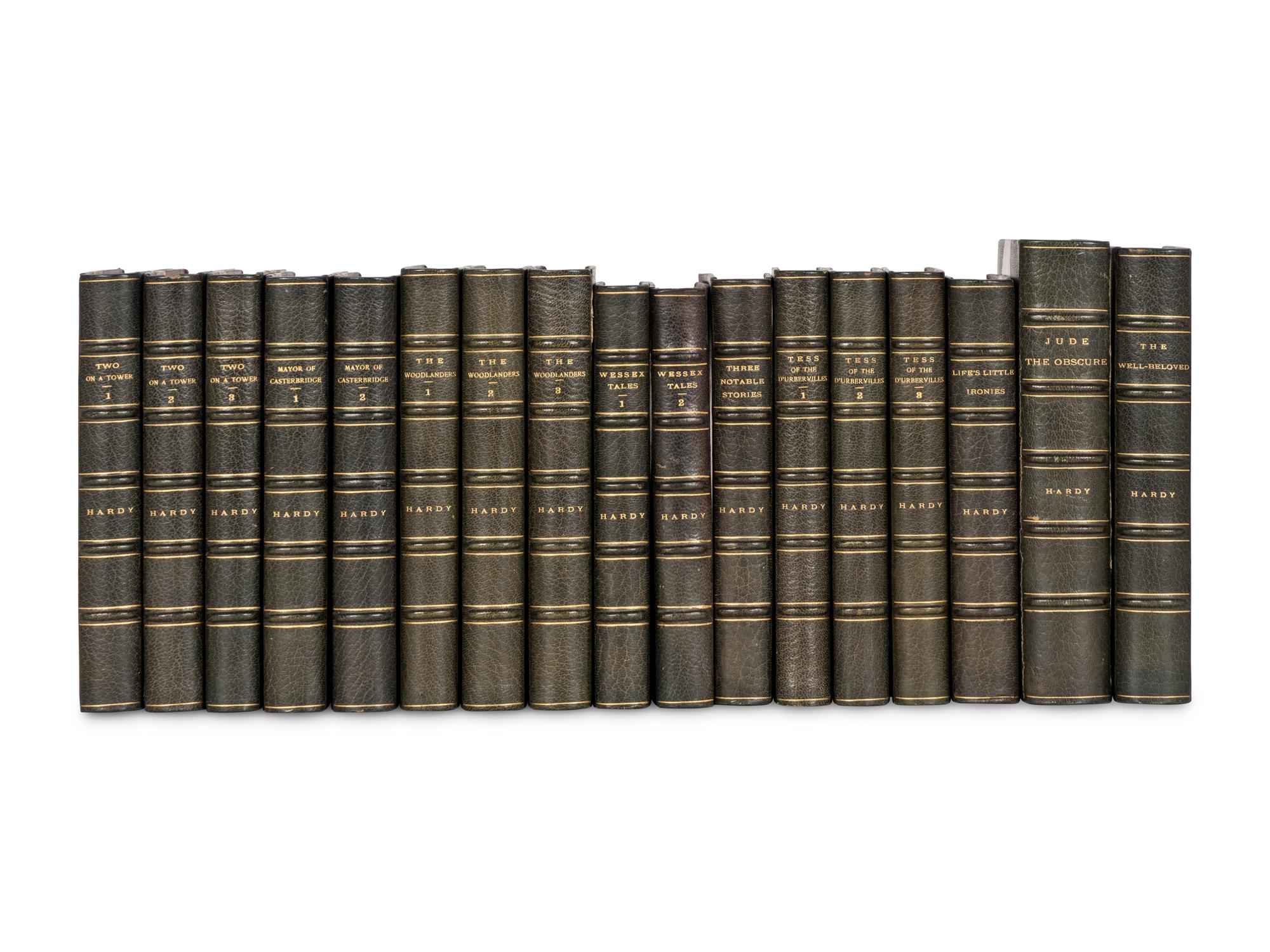 [BINDINGS]. HARDY, Thomas (1840-1928). A group of uniformly bound first editions.