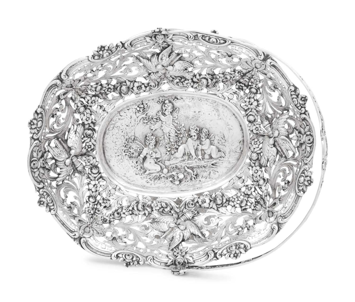 A German Silver Centerpiece Basket