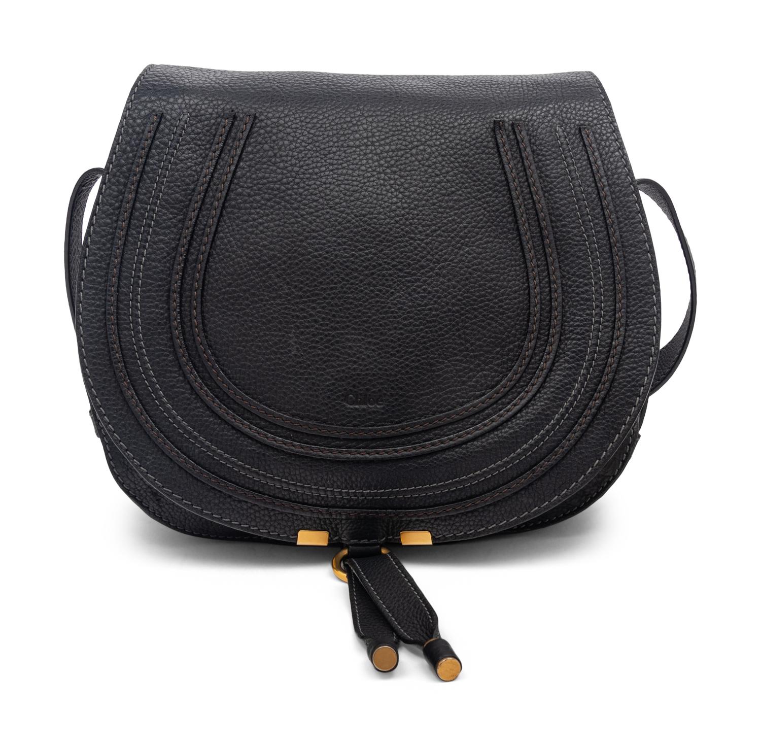 Black Marcie Saddle Bag by Chloé