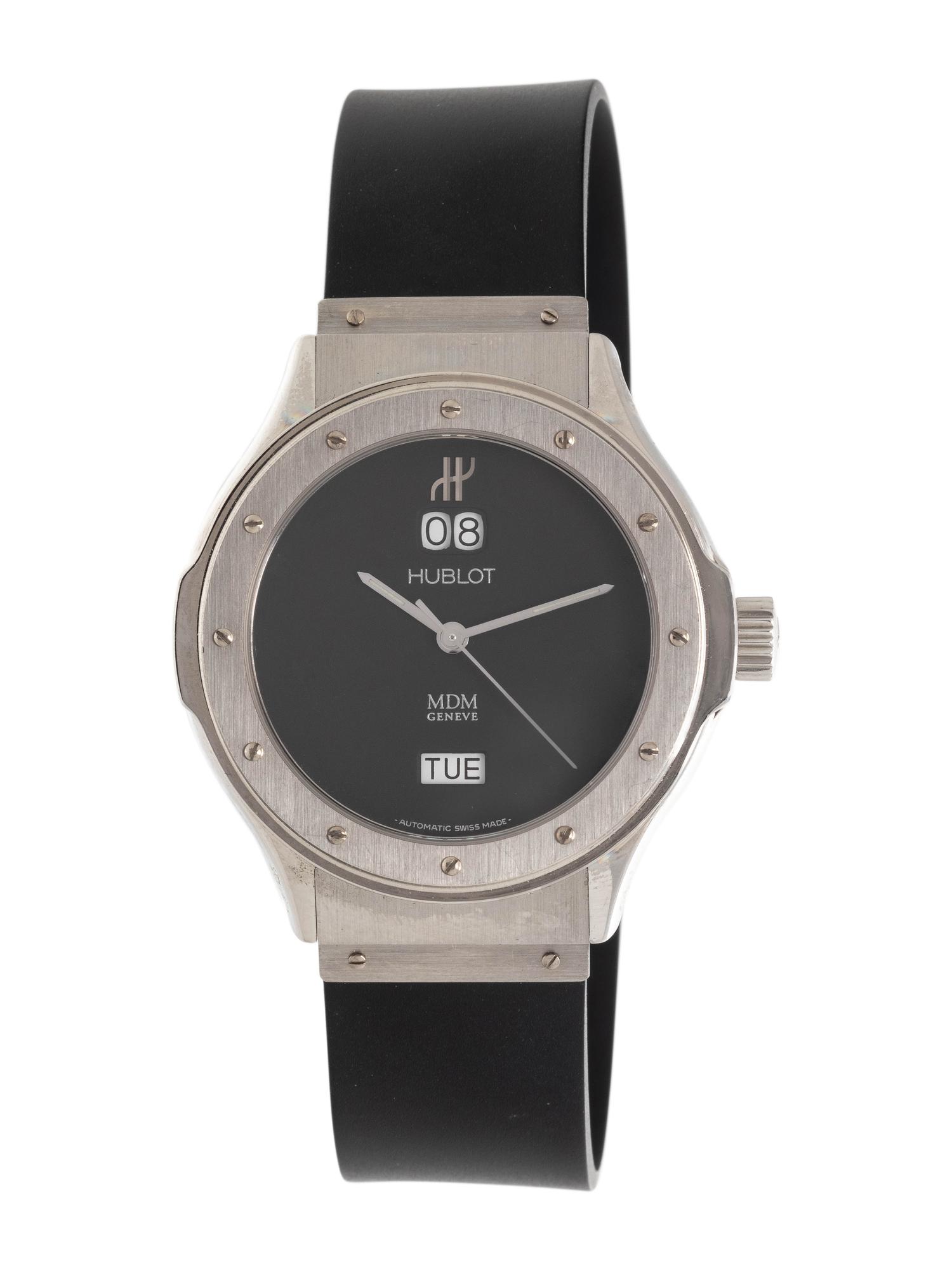HUBLOT, REF. 1840 STAINLESS STEEL 'MDM' DAY-DATE WRISTWATCH