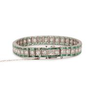 ART DECO, DIAMOND AND EMERALD BRACELET