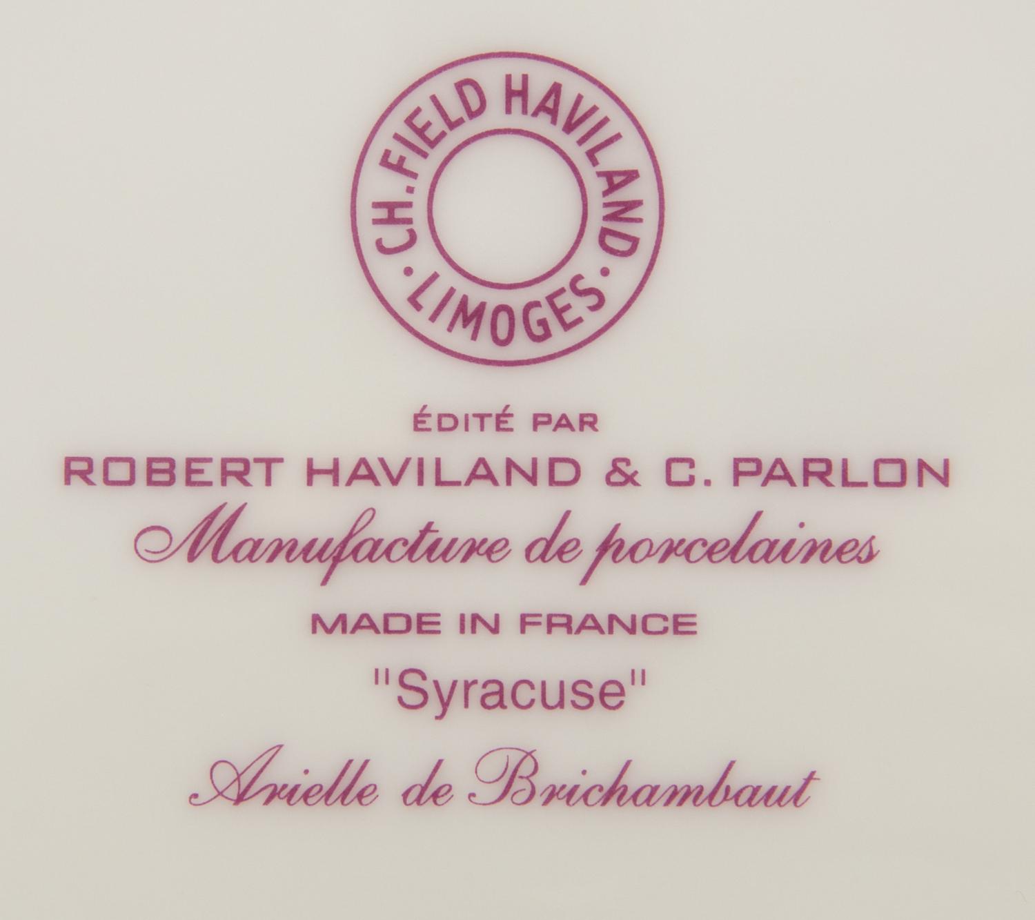 A Robert Haviland and C. Parlon Limoges Porcelain Dinner Service