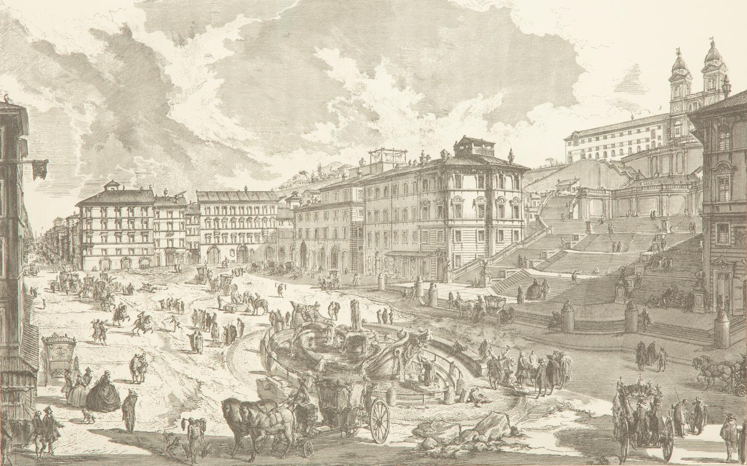 Eight Black and Parcel Gilt Framed Prints After Giovanni Piranesi — 20th Century