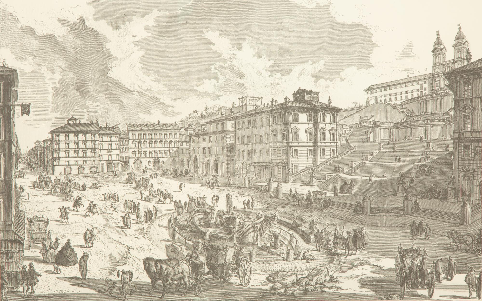 Eight Black and Parcel Gilt Framed Prints After Giovanni Piranesi — 20th Century