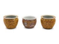 A Pair of Chinese Export Porcelain Animal Pattern Jardinières