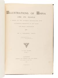 THOMSON, John (1837-1921). Illustrations of China and its People. A Series of Two Hundred Photographs, with Letterpress Descriptive of the Placed and People Represented . London: Sampson Low, Marston, Low, and Searle, 1873-1874.