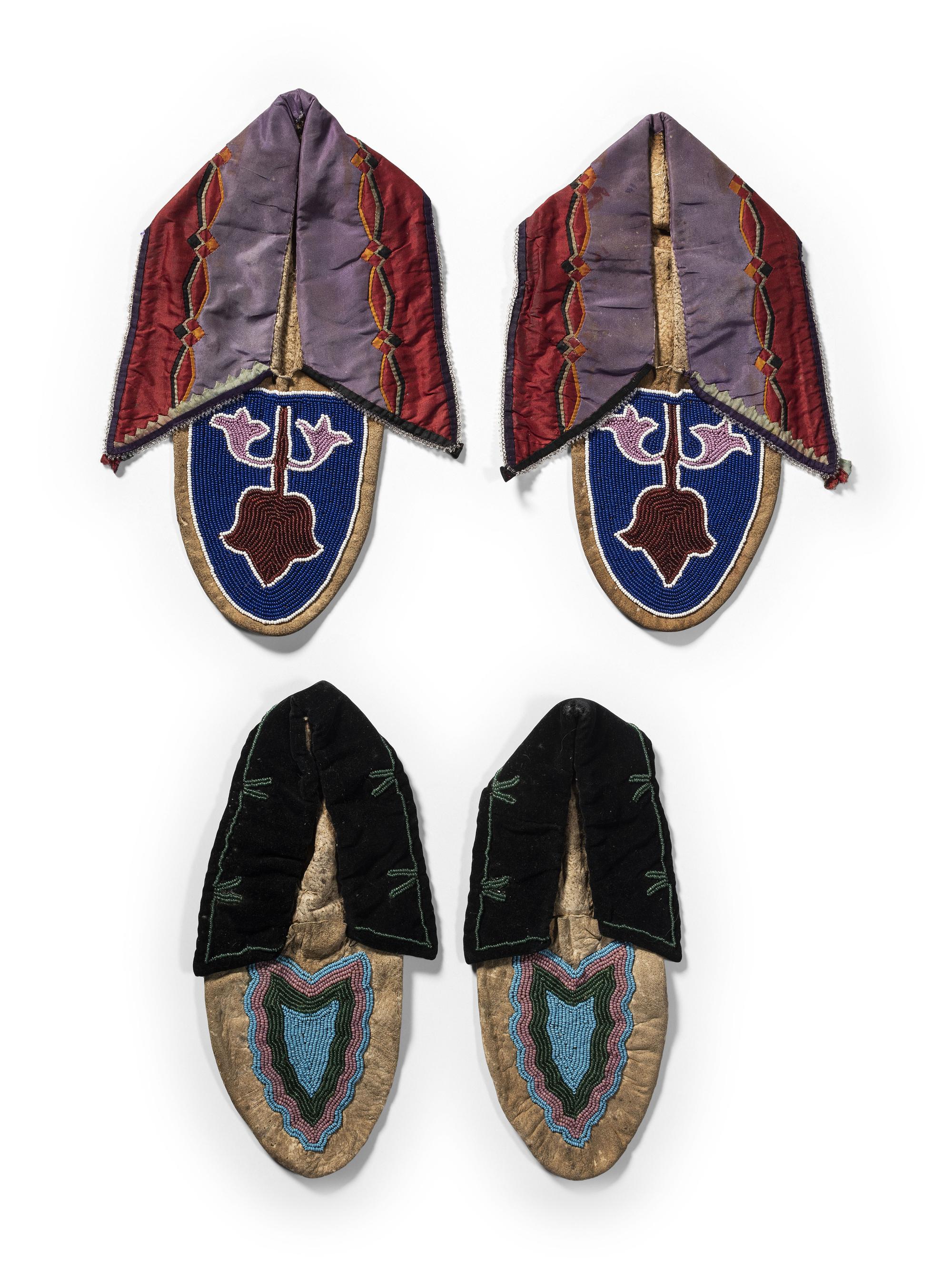 Prairie Beaded Hide Moccasins