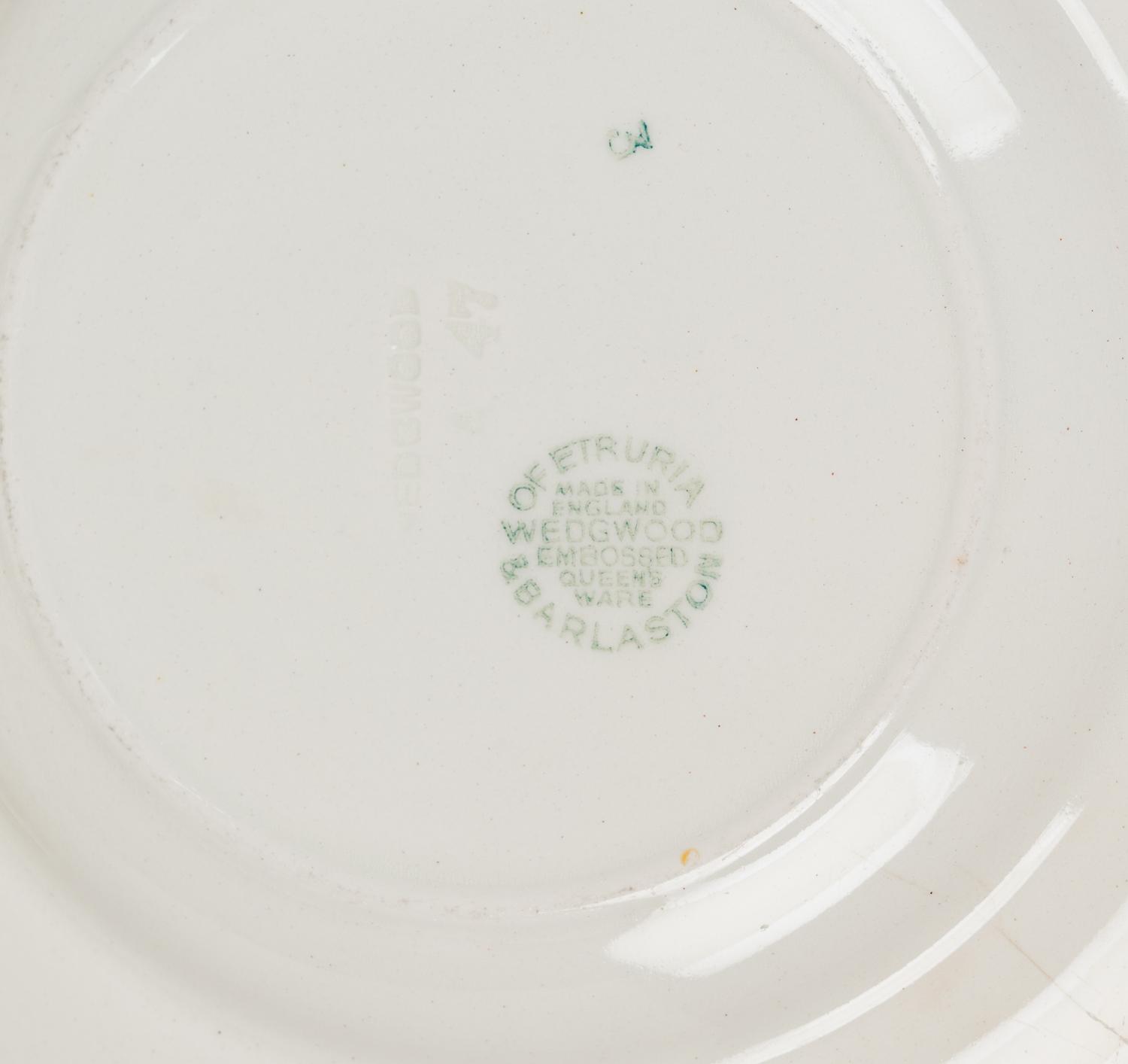 A Wedgwood Embossed Queensware Ceramic Dinner Service