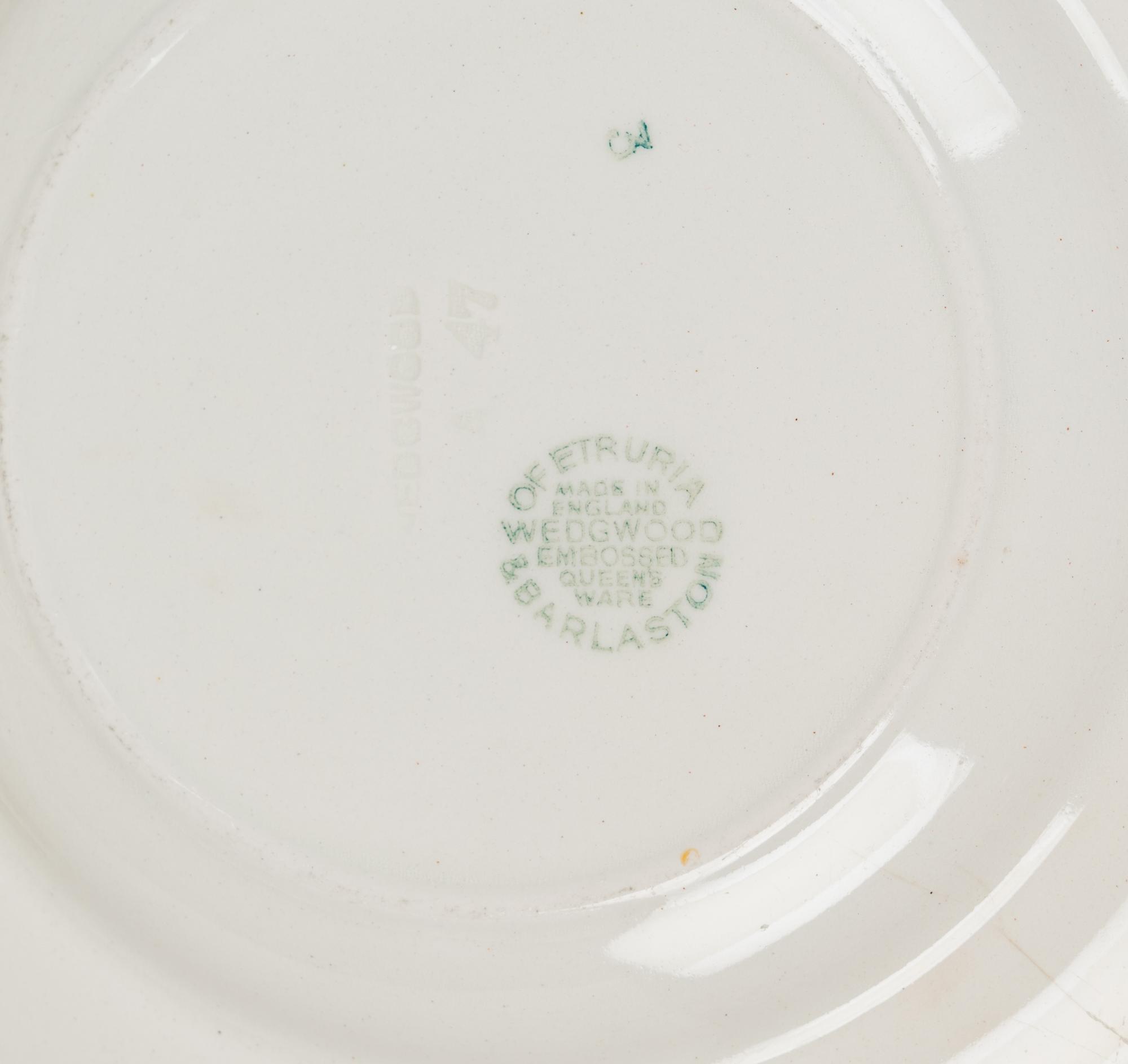 A Wedgwood Embossed Queensware Ceramic Dinner Service