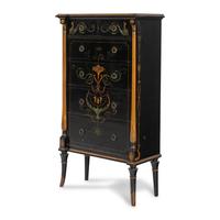 An Regency Style Polychrome Painted Chest of Drawers