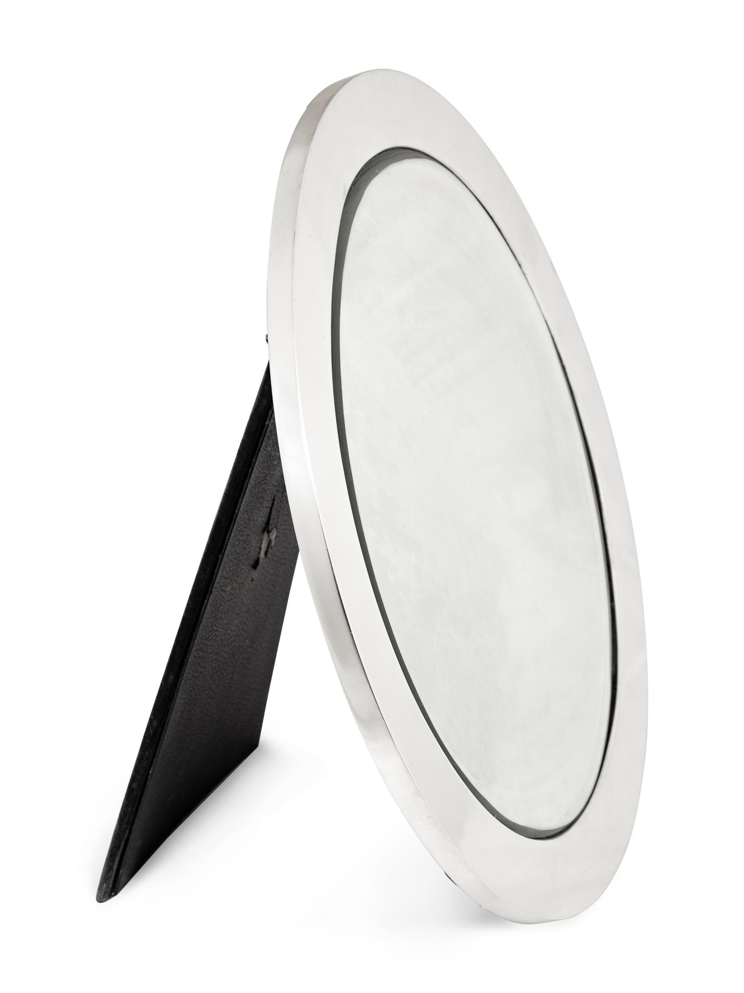 A Tiffany and Co. Silver Circular Table Mirror