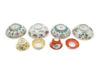 Six Chinese Famille Rose Porcelain Wares