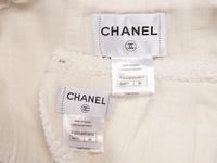 CHANEL, WHITE TWEED SKIRT SUIT