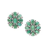 EMERALD AND DIAMOND EARRINGS