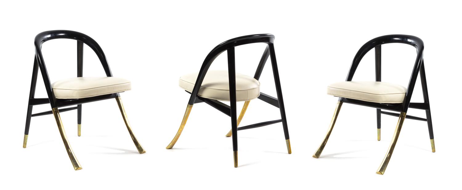 Edward Wormley (American, 1907-1995), DUNBAR, c. 1954, a set of four A Chairs, model no. 5481