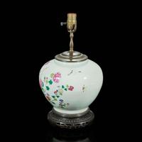 Three Chinese porcelain vases mounted as lamps 瓷瓶嵌台灯三件