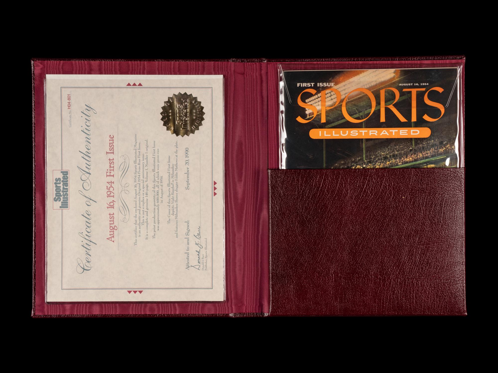 An Uncirculated 1954 First Issue of Sports Illustrated with Topps Baseball Cards Insert