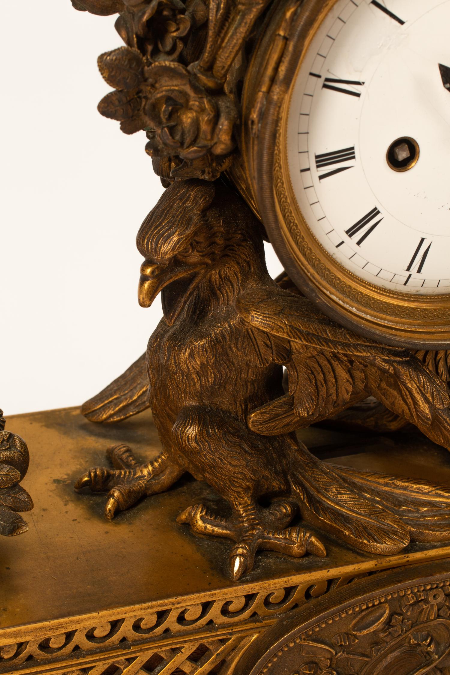 A French Gilt Bronze Mantel Clock