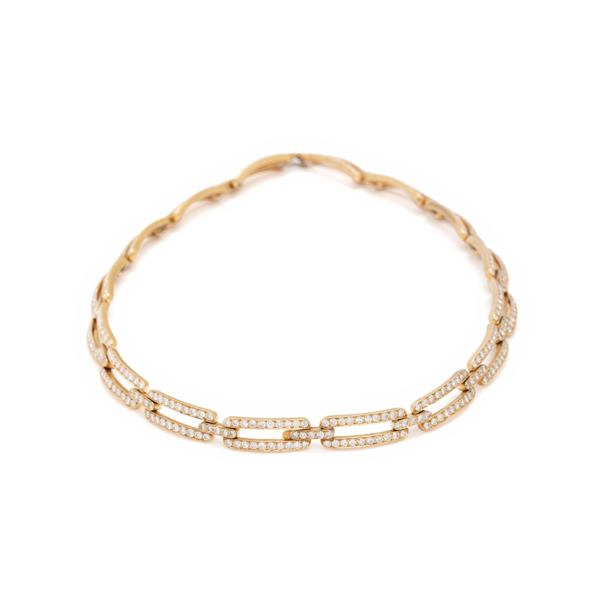 DAVID WEBB, YELLOW GOLD AND DIAMOND CONVERTIBLE NECKLACE/BRACELETS