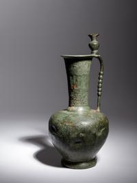 An Umayyad or Early Abbasid Bronze Ewer with a Pomegranate