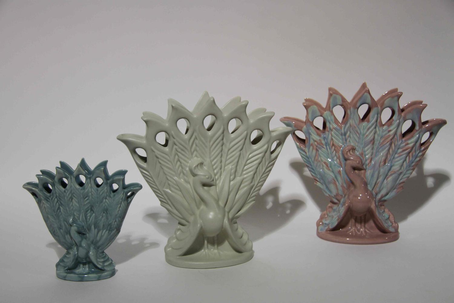 Three Haeger Pottery Figural Vases Height of tallest 15 1/4 inches. — 1930s/1940s